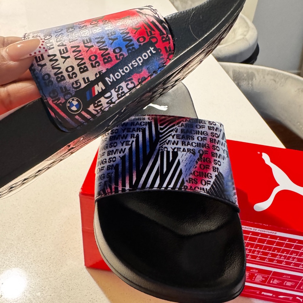 PUMA BMW Motorsport Slides- Black and Red